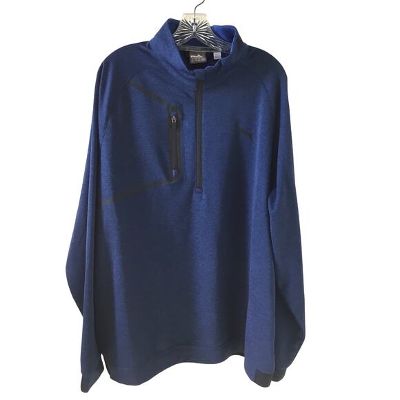Puma Half Zip Golf Blue Dry Cell Pullover Mens size XXL - Picture 1 of 5